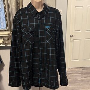DIXXON Black and Blue Plaid Men's Shirt